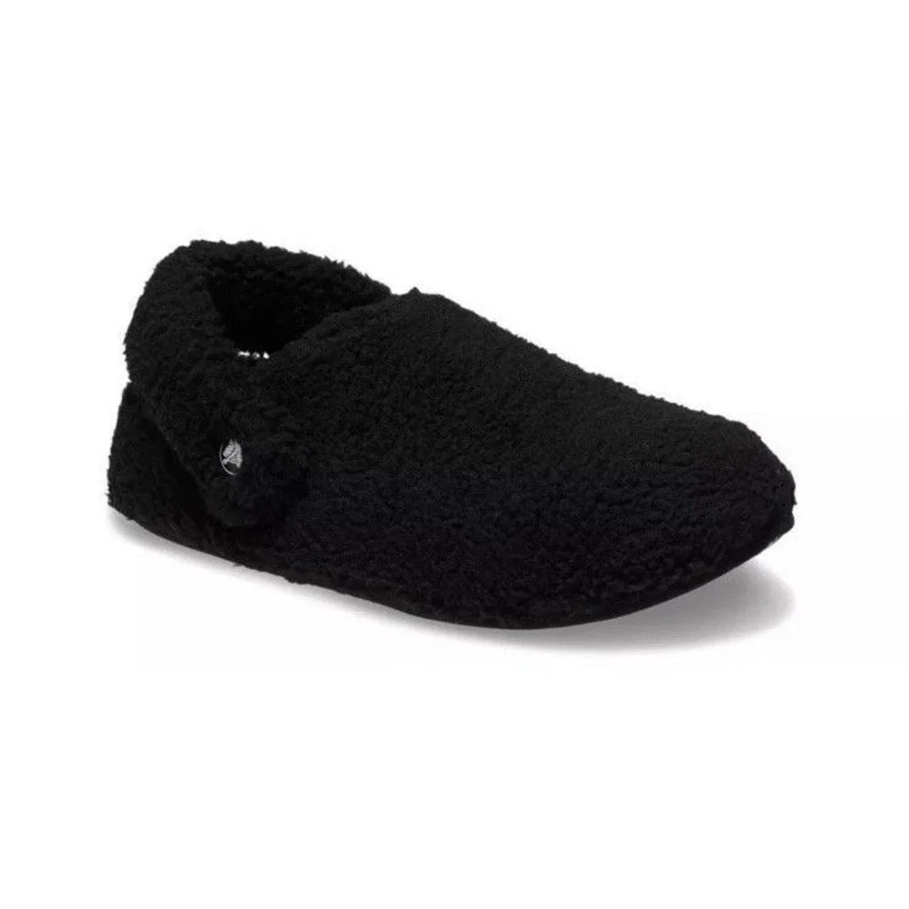 Crocs Classic Cozzzy Slipper K Black Faux Fur Lined Kids Size c12 210856-001